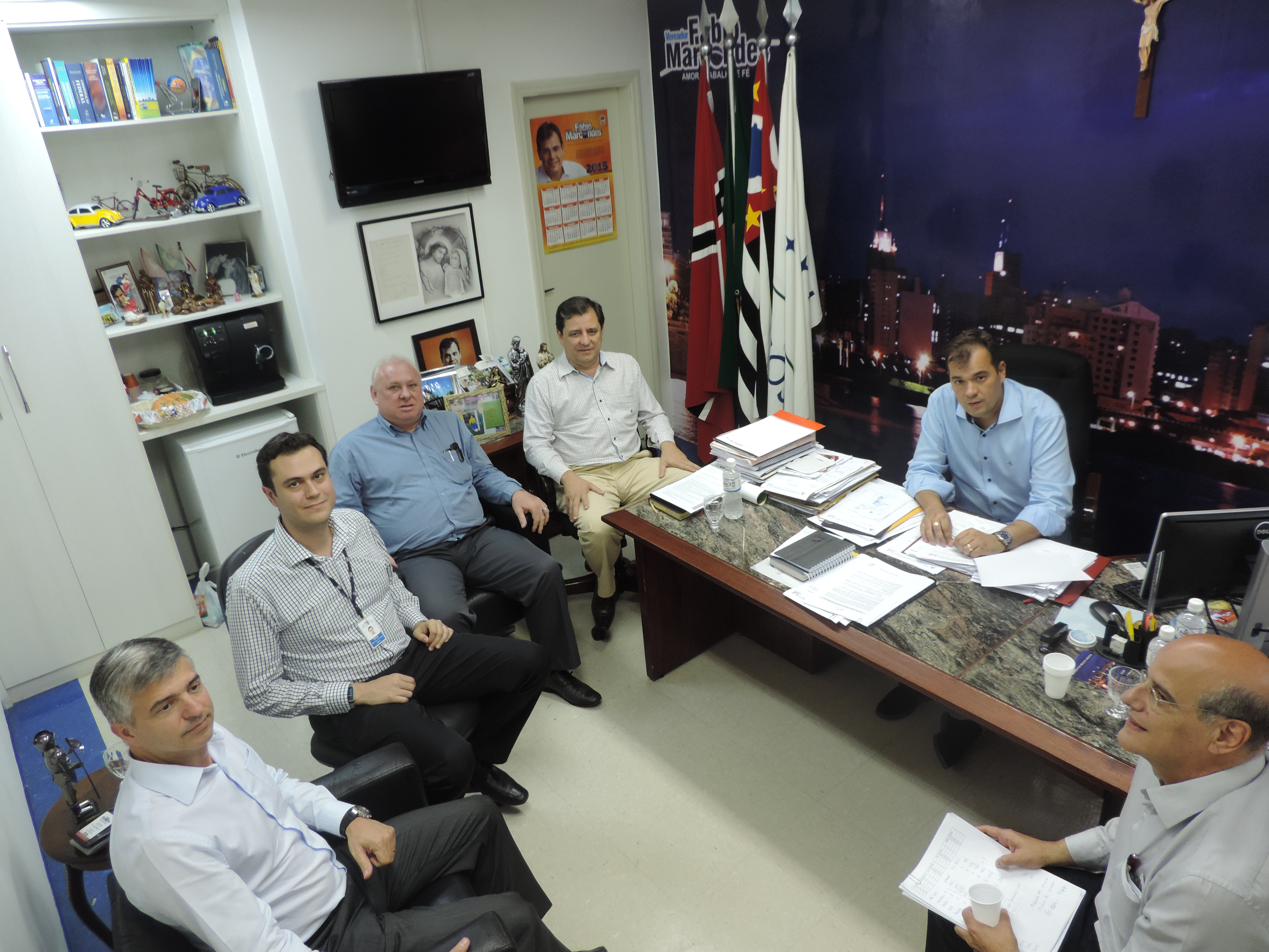 Fábio Marcondes recebeu em seu gabinete representantes da diretoria da CPFL