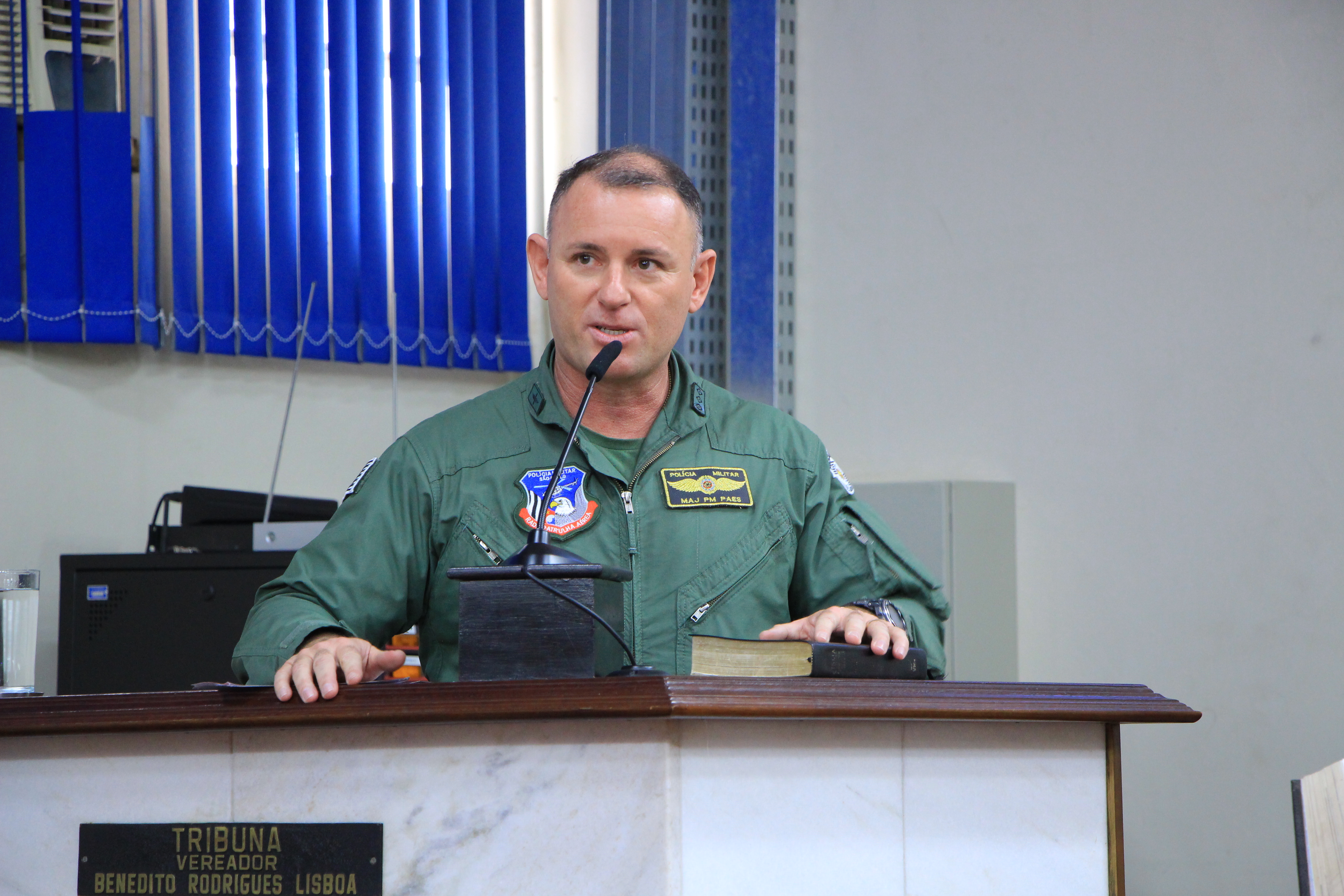 Major Paes falou sobre trabalho sustentável à frente da Base de Radiopatrulha Aérea de Rio Preto